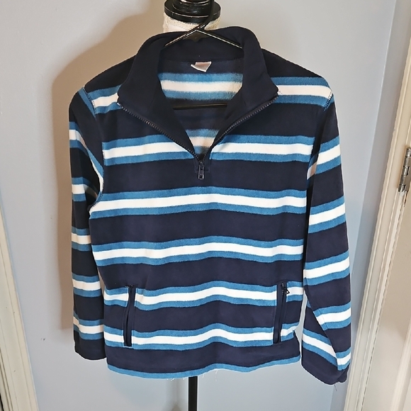 Gymboree Other - Gymboree Boy's Blue and White Striped Zip-Up